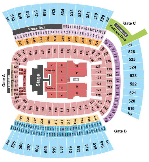 Acrisure Stadium Kenny Chesney Seating Chart